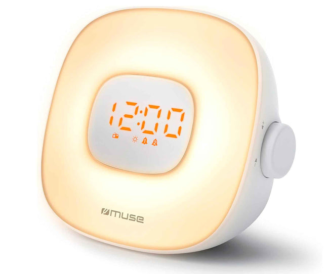 Muse Ml-198 Cr White / Radio Despertador De Estantería Hover Image