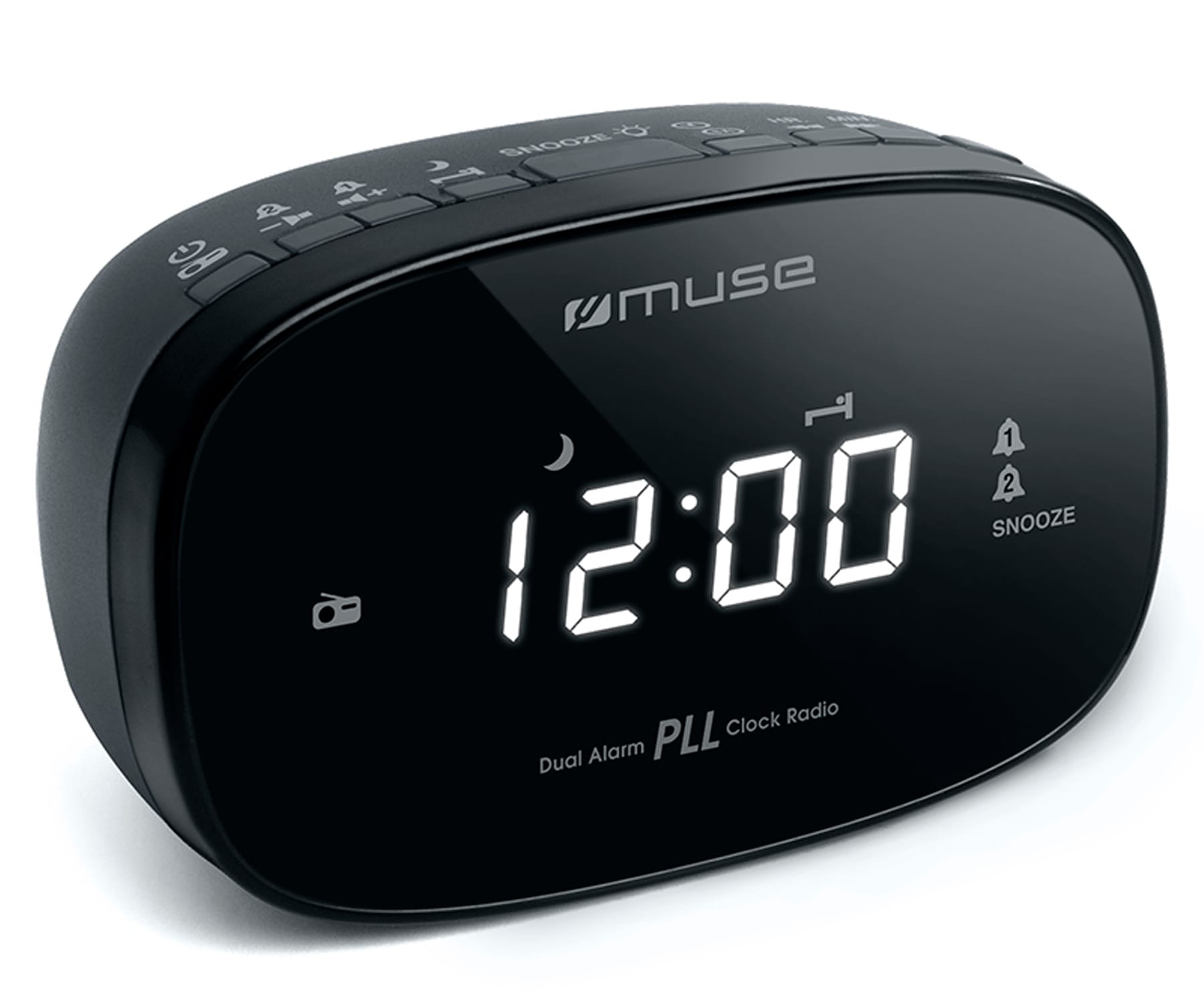 Muse M-155 Cr Black / Radio Despertador