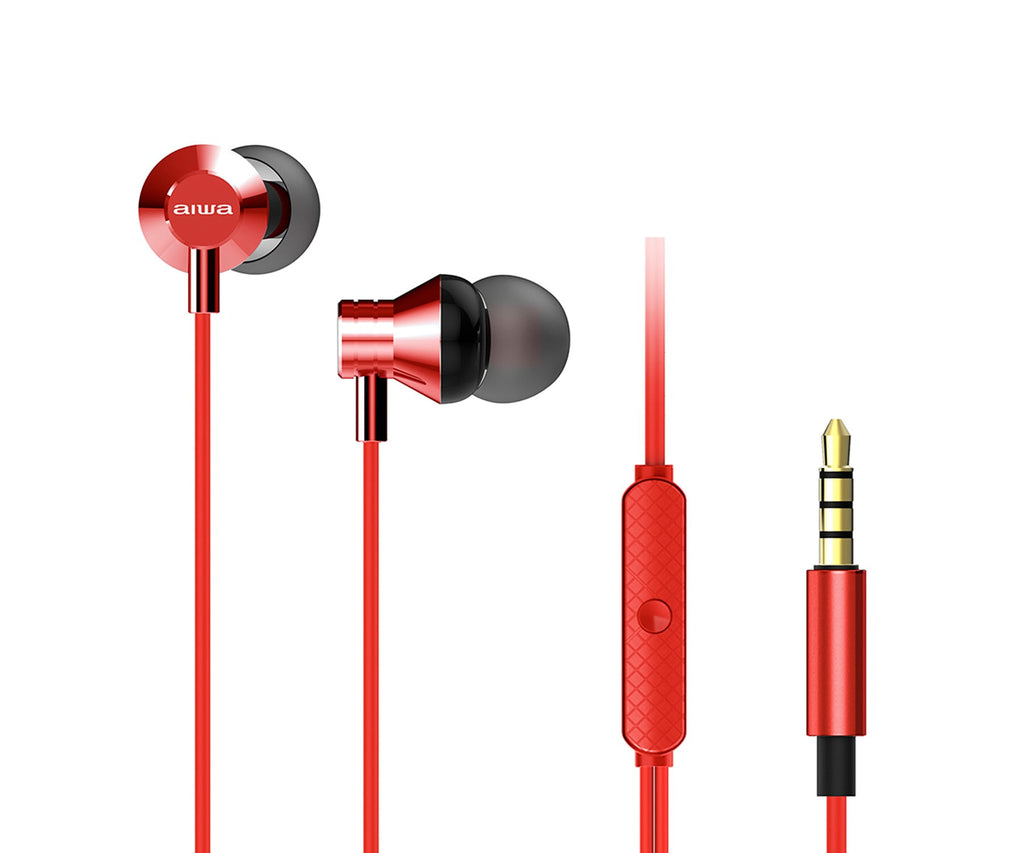 Aiwa Estm-50rd Red / Auriculares Inear Con Cable