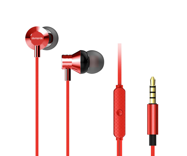 Aiwa Estm-50rd Red / Auriculares Inear Con Cable Hover Image