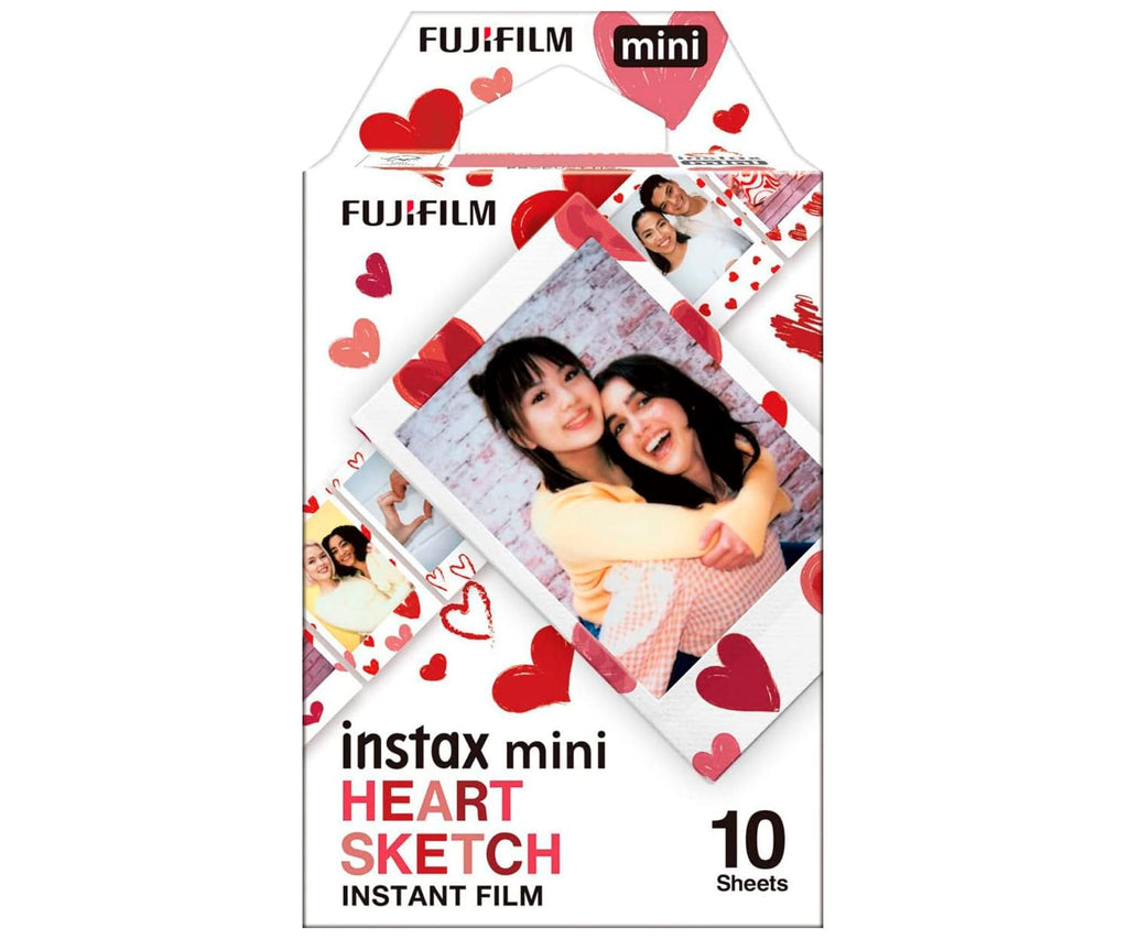Fujifilm Instant Film Mini Heart Sketch / Película Fotográfica Instantánea (10 Hojas)