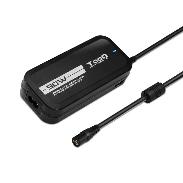 Cargador Universal De Portatil Tooq Tqlc-90bs02at 90w Automatico 12 Conectores 2 Puertos Usb