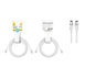 Jc Nb1490 Blanco / Cable De Video (coaxial), Conector Banado En Niquel, 9.5mm Macho A Macho, 3m
