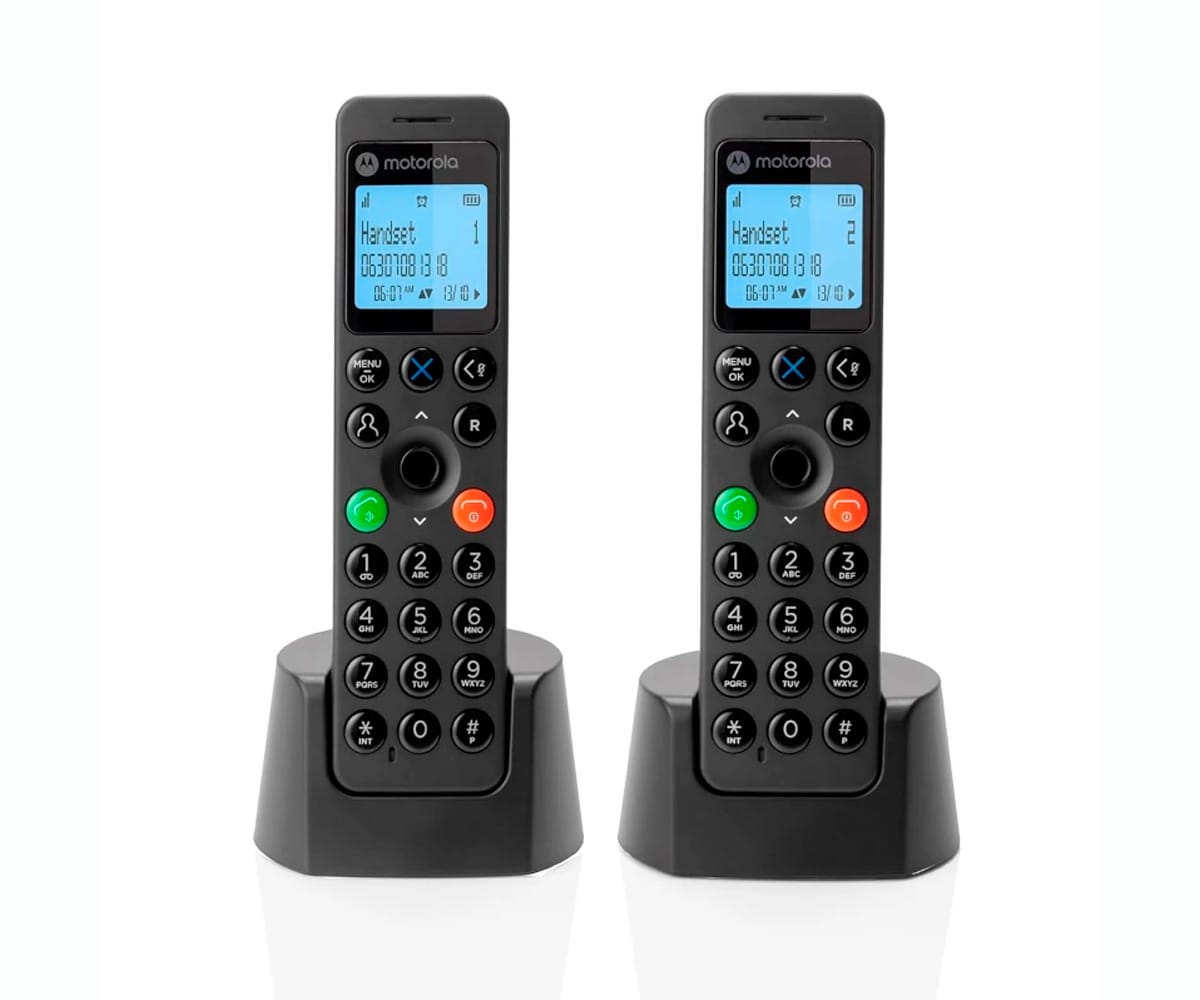 Motorola Dot202 Duo Black / Teléfonos Inalámbricos