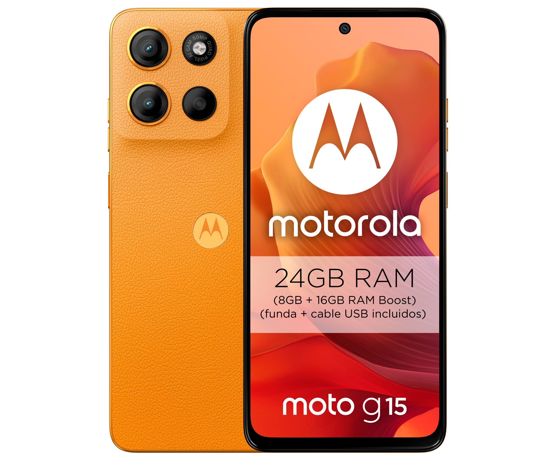 Motorola Moto G15 4g Orange / 8+256gb / 6.72" Full Fhd+