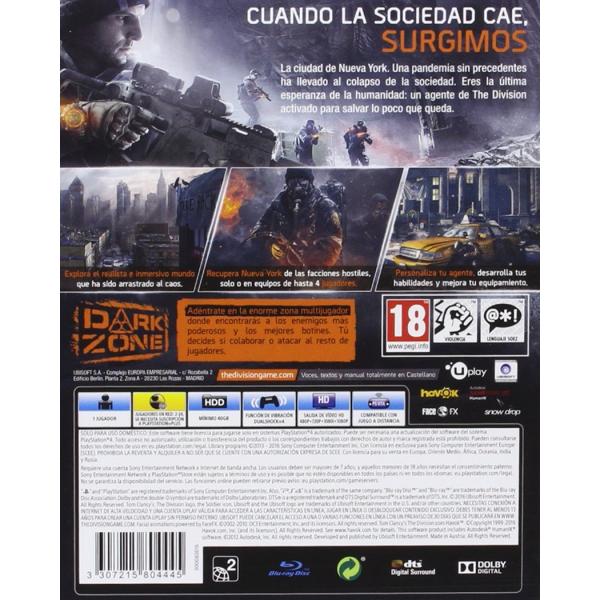 Tom Clancys The Division Sony Playstation 4 PS4 Main Image