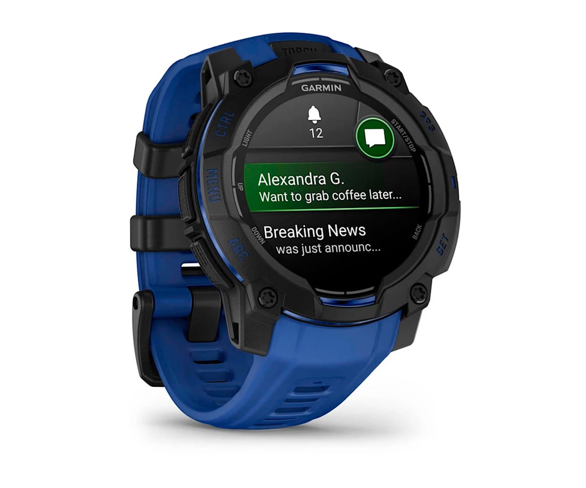 Garmin Instinct 3 Negro Con Correa De Color Azul / Smartwatch 45mm Amoled