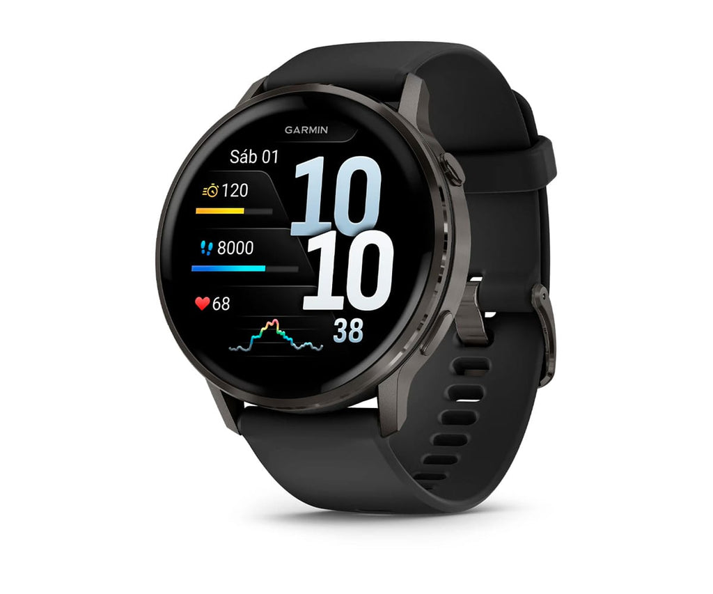 Garmin Venu 4 Gris Con Correa De Silicona Negra / Smartwatch 45mm