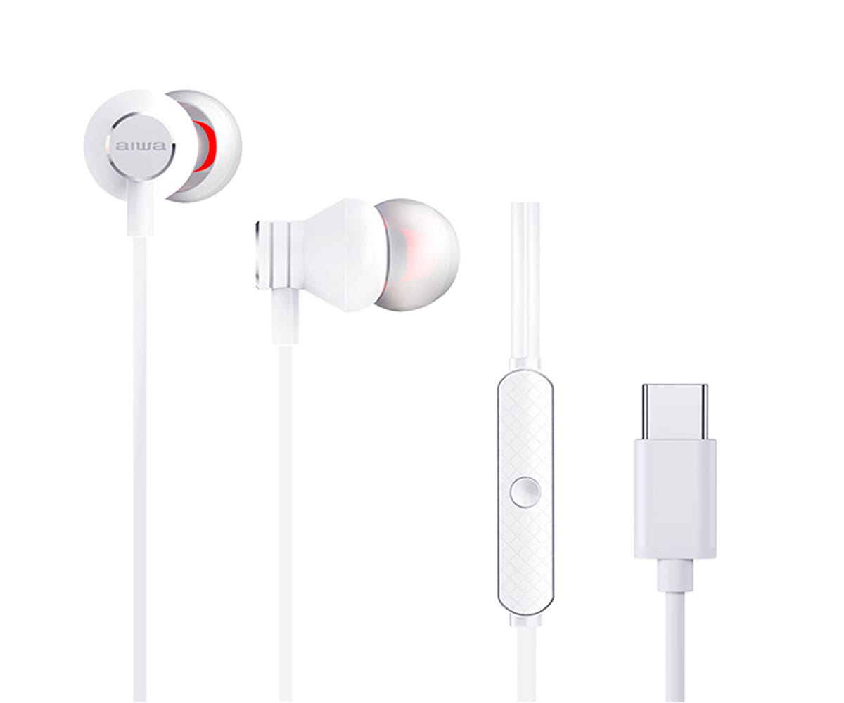 Aiwa Estm-50 Usb-c White/ Auriculares Inear Con Cable