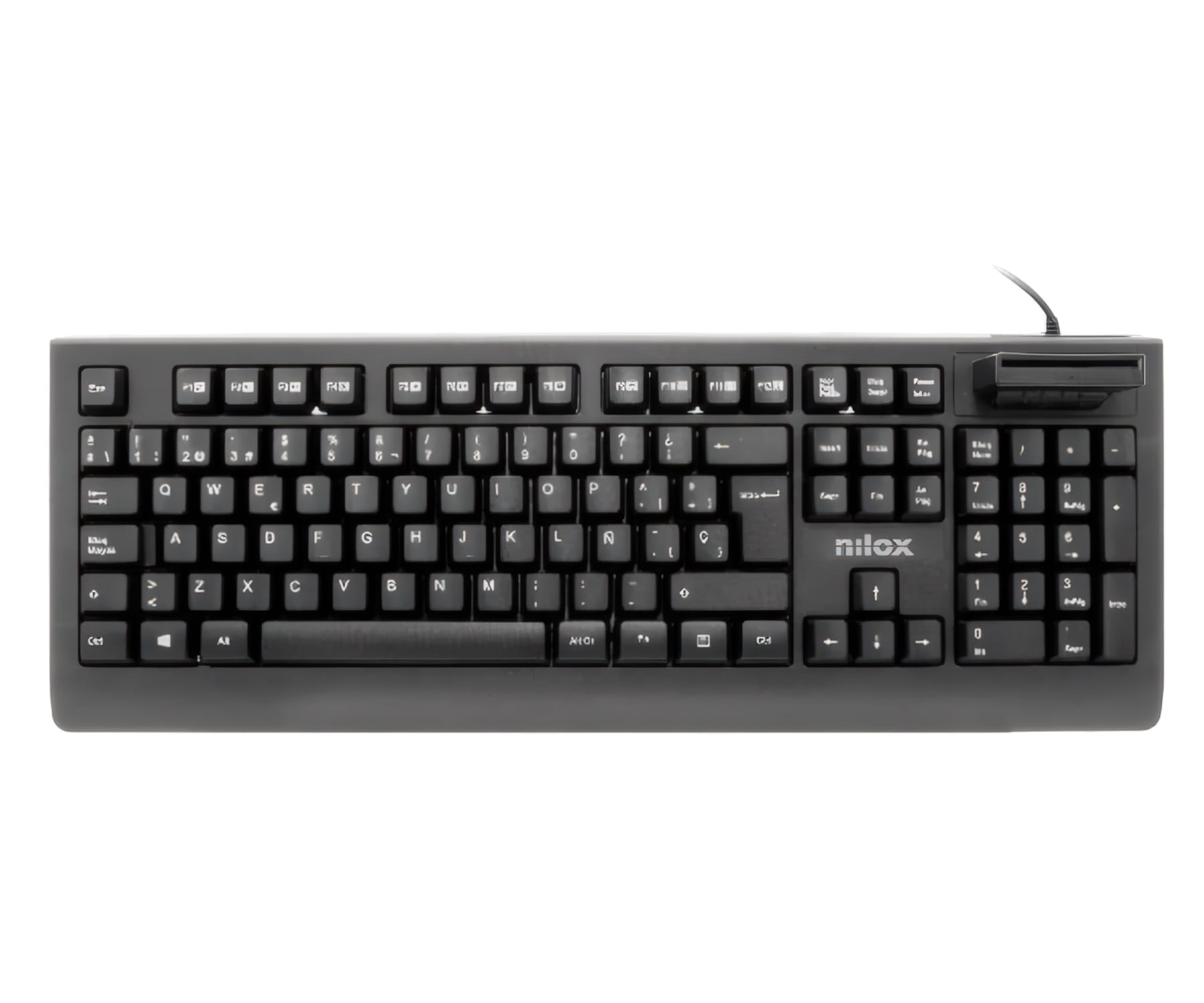 Nilox Nxkire0002 Negro / Teclado Con Cable Y Lector De Tarjetas Dni-e