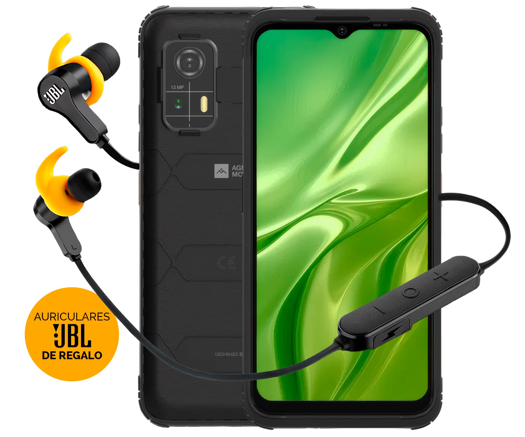 Agm H Max Black / Rugerizado / 8+256gb / 6.56" 90hz Hd+ / 4g