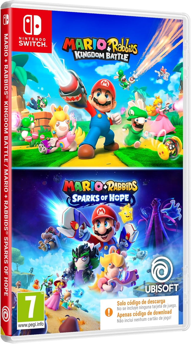Mario & Rabbids Double Pack - Code In A Box Switch Hover Image