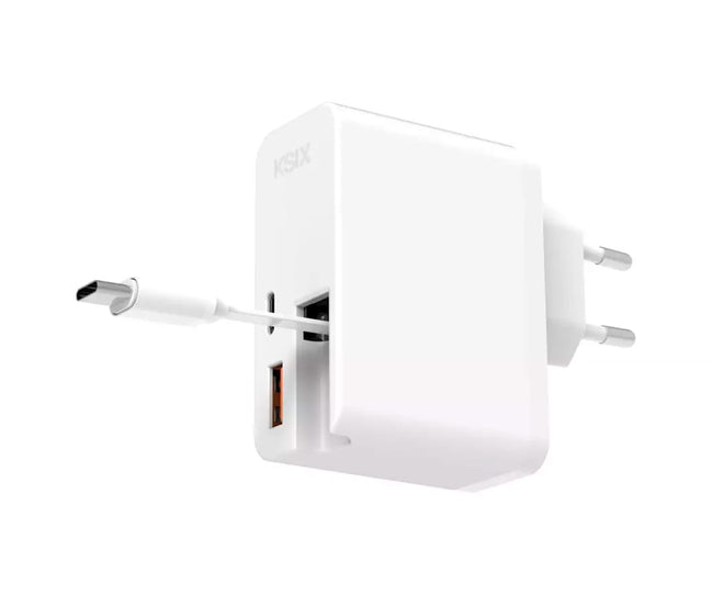 Ksix Bcd65wb01 Blanco / Cargador Ultrarrápido 65w Con Usb-c Power Delivery Hover Image