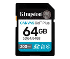 Kingston Canvas Go! Plus 64gb Negro/ Tarjeta De Memoria Sd / Categoría 10 Sdg4 - Uhs-i