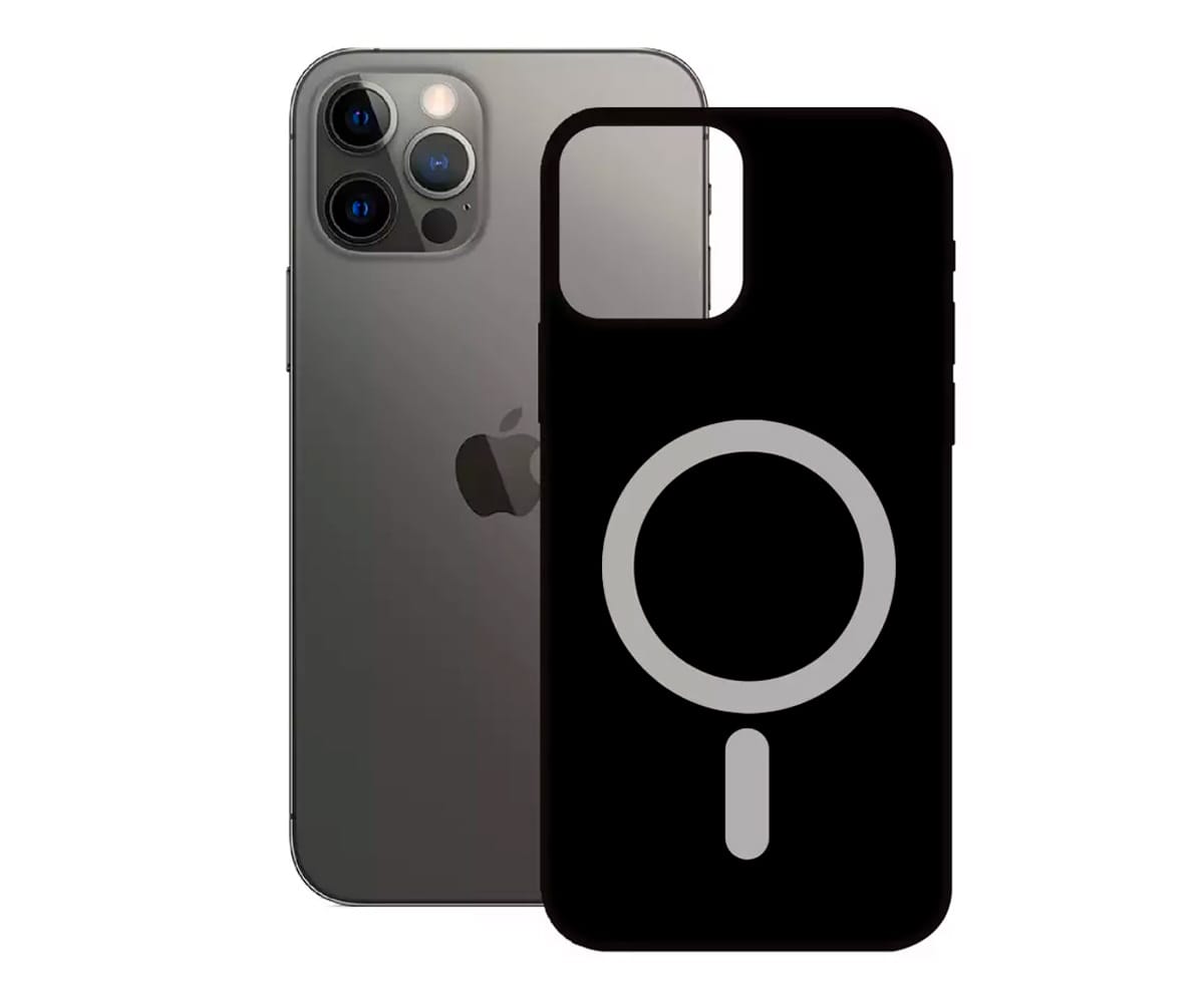 Ksix Funda Para Iphone 12 Pro Max Compatible Con Magcharge Negro / Apple Iphone 12 Pro Max
