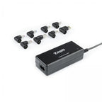 Cargador Universal De Portatil Tooq Tqlc-65bs02at 65w Automatico 8 Conectores Puerto Usb
