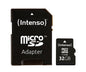 Intenso Microsd 32gb Negro/ Tarjeta De Memoria Microsd, Categoría 10 C/adpatador, 20/12mb/s