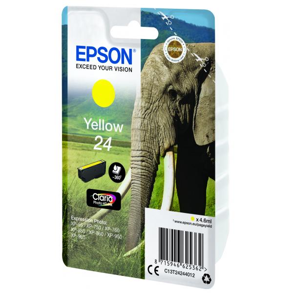 Cartucho Tinta Epson T242440 Amarillo Para Epson Xp - 750 C13t24244010 - Elefante