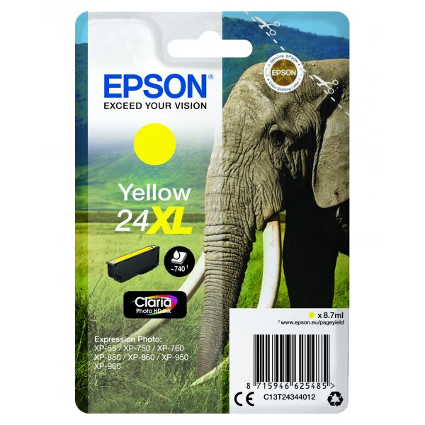 Cartucho Tinta Epson T243440 Amarillo Xl Para Epson Xp - 750 C13t24344010 - Elefante Main Image