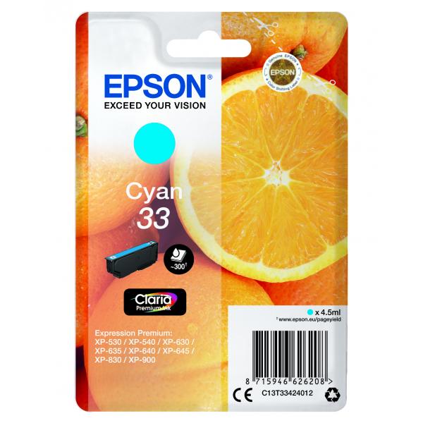 Cartucho Tinta Epson T334240 Cian Xp350*xp630 - Xp635 - Xp830 - Naranja