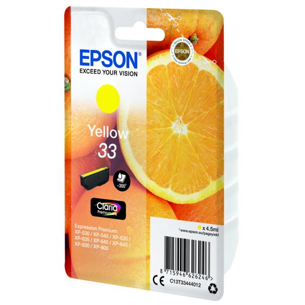 Cartucho Tinta Epson T334440 Amarillo Xp530*xp630 - Xp635 - Xp830 - Naranja