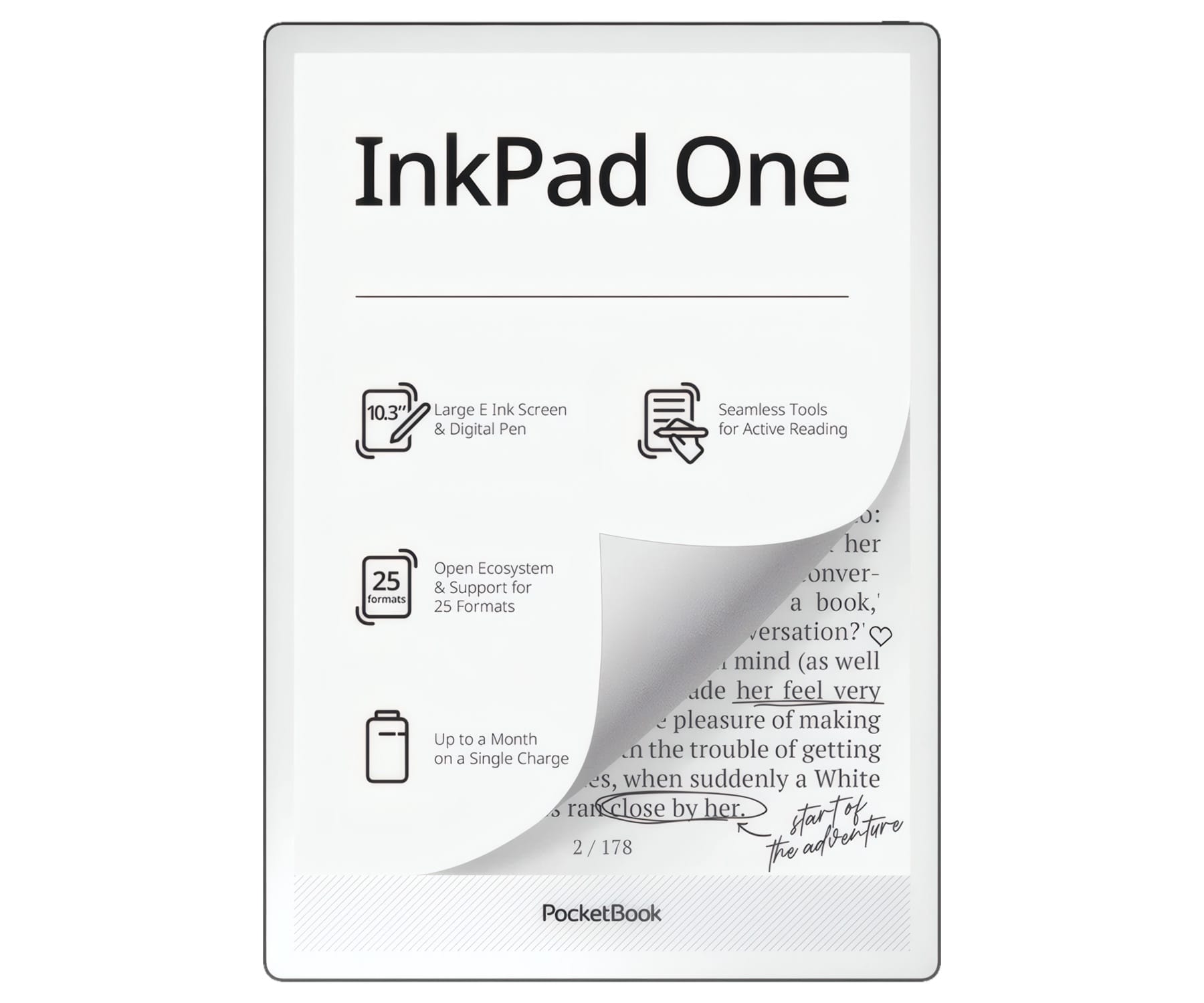 Pocketbook Inkpad One Matte Black / Lector De Libros Electrónicos 10.3" 32gb