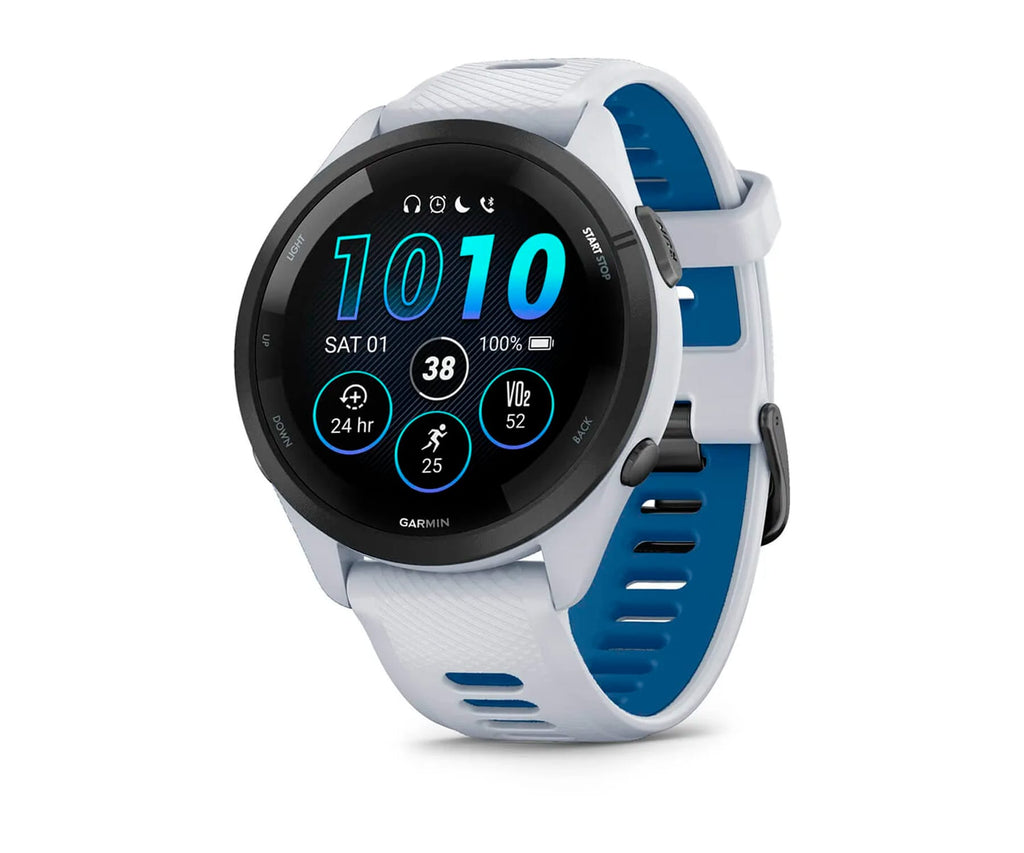 Garmin Forerunner 265 Negro Con Carcasa En Blanco Y Correa De Silicona En Blanco/azul / Smartwatch 46mm