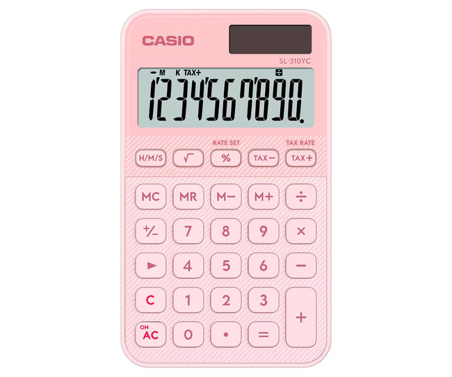 Casio Sl-310yc Rosa Claro / Calculadora De Bolsillo Hover Image