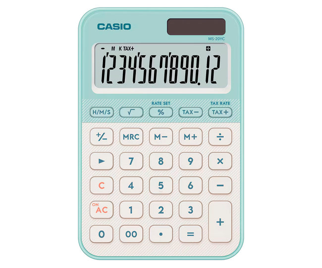 Casio Ms-20yc Verde Claro / Calculadora De Mesa Hover Image