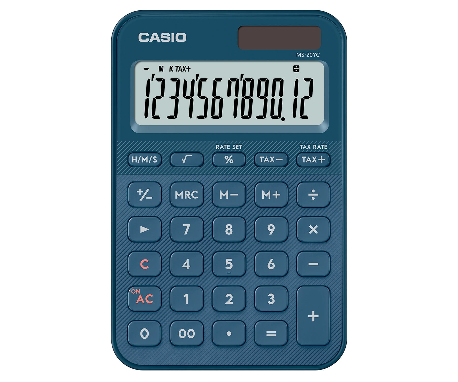 Casio Ms-20yc Azul Marino / Calculadora De Mesa