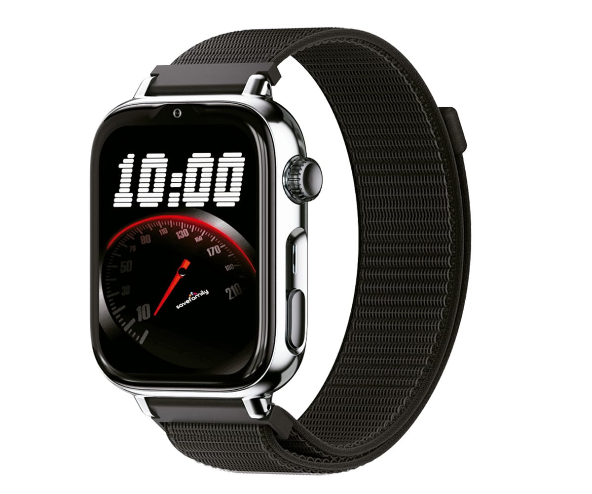 Savefamily Savewatch Plus 2 Junior (+8 Aos) Plata Con Correa De Tela Black Night / Smartwatch 4g Para Nios