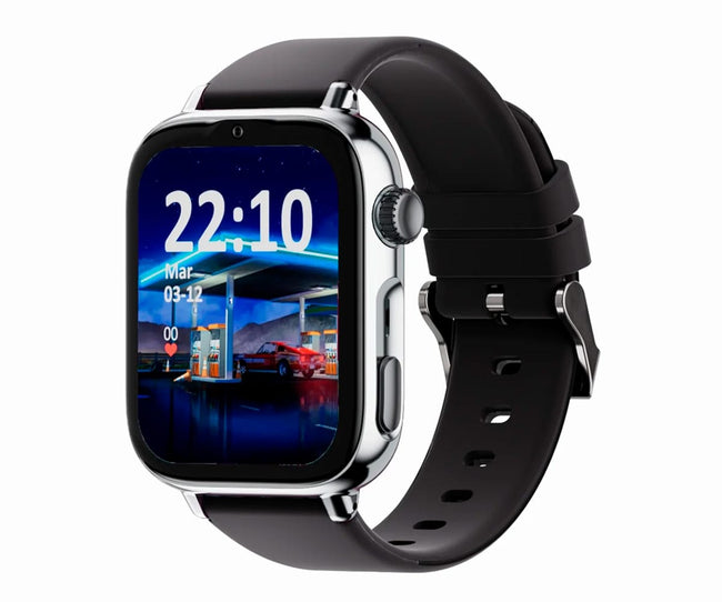 Savefamily Savewatch Plus 2 Junior (+8 Aos) Plata Con Correa De Silicona Black Is Black / Smartwatch 4g Para Nios Hover Image