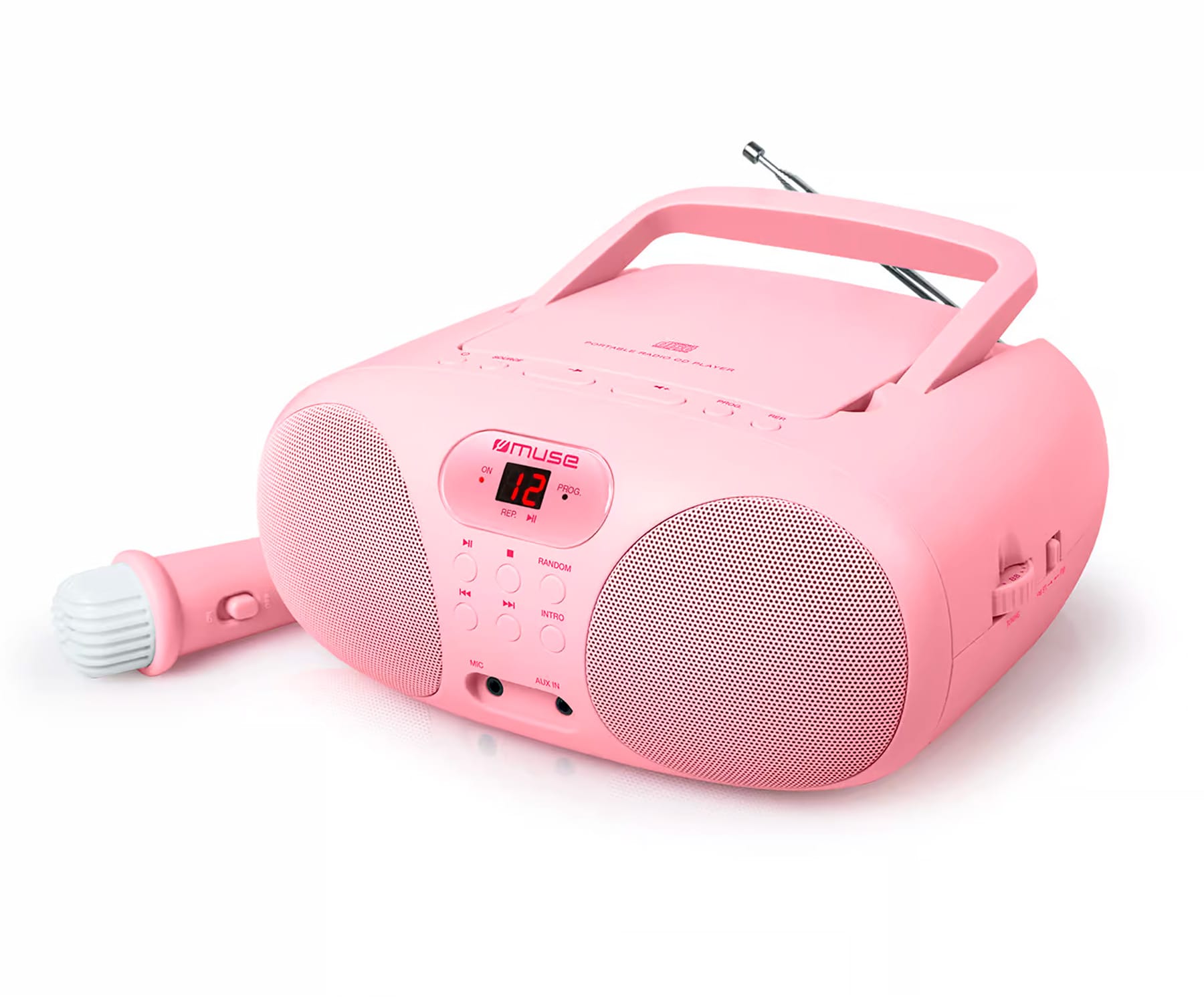 Muse Md-203 Kp Rosa / Reproductor Portátil De Cd Con Radio