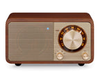 Sangean Wr-7 Plus Nogal Vintage / Radio Con Mueble De Madera Fm / Bluetooth / Aux