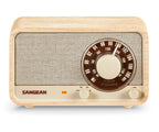 Sangean Wr-8 Fresno Blanco / Radio Analógica De Madera Con Am / Fm / Bluetooth