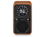 Sangean Wr-9 Nogal Vintage / Radio Analógica De Madera Con Am / Fm / Bluetooth