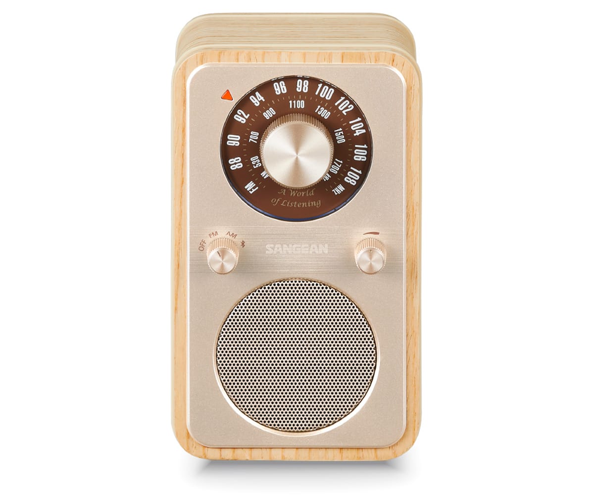Sangean Wr-9 Fresno Blanco / Radio Analógica De Madera Con Am / Fm / Bluetooth