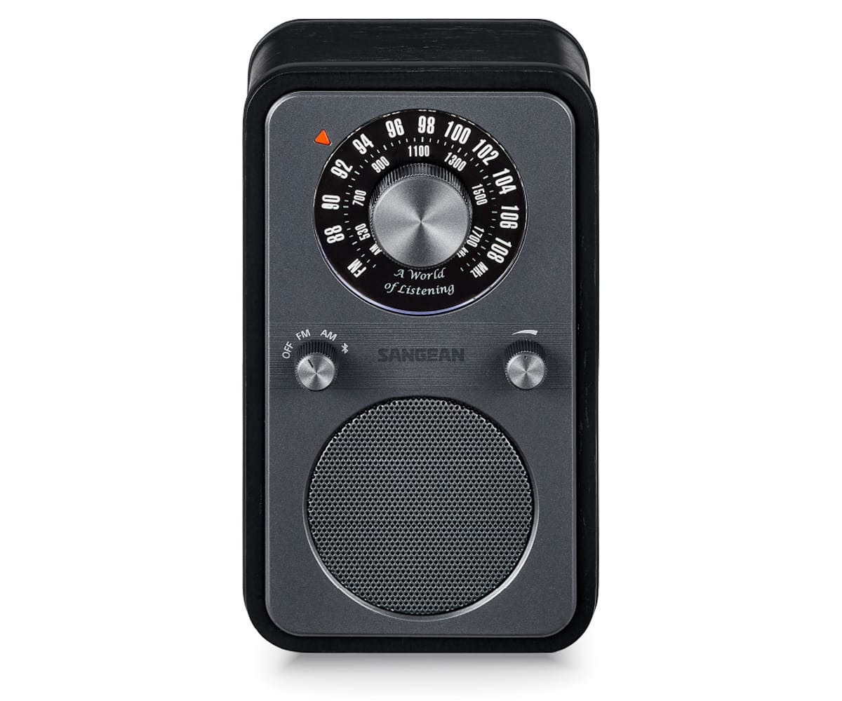 Sangean Wr-9 Roble De Medianoche / Radio Analógica De Madera Con Am / Fm / Bluetooth