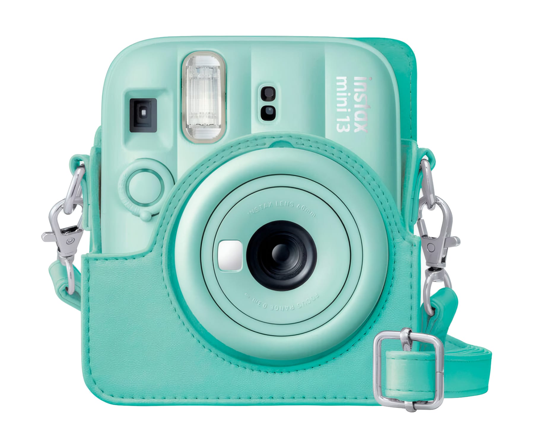 Fujifilm Funda Instax Mini 13 Lagoon Green / Funda De Cámara Con Correa Ajustable