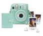 Fujifilm Instax Mini 13 Accesorios Kit Lagoon Green / Funda Original + Mini lbum + Clips Para Sujetar Fotos