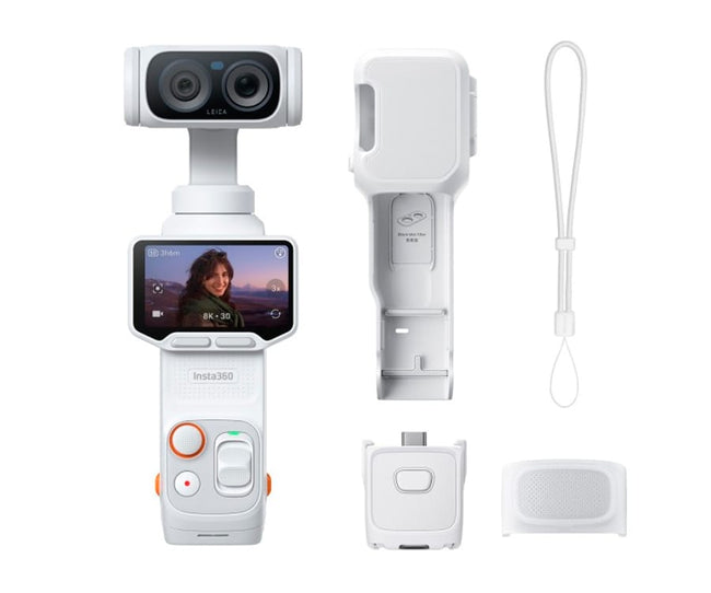Insta360 Luna Ultra Standard Bundle Stellar White / Cámara Vlogging 8k Con Doble Lente Leica Y Estabilizador De 3 Ejes Hover Image