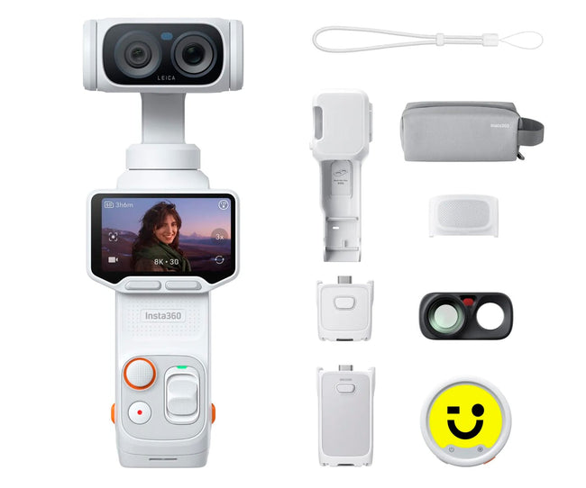 Insta360 Luna Ultra Creator Bundle Stellar White / Cámara 8k Con Doble Lente Leica Y Kit Creador Hover Image