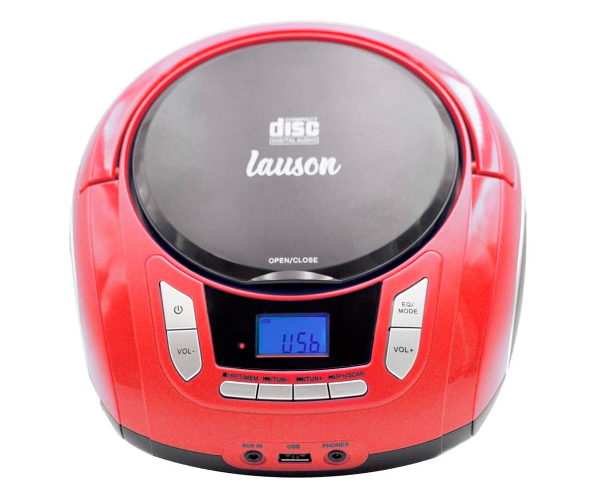Lauson Nxt962 Rojo / Reproductor Radio Cd Con Altavoces Incorporados
