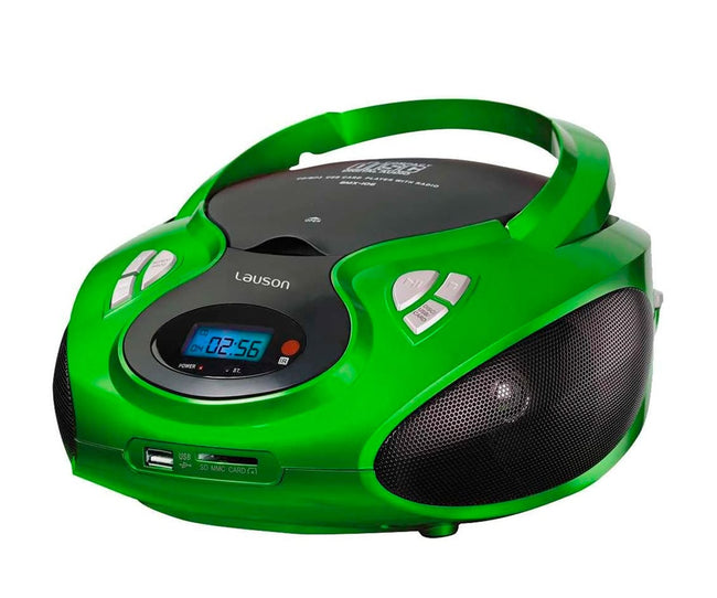 Lauson Cp733 Verde / Reproductor Radio Cd Con Altavoces Incorporados Hover Image