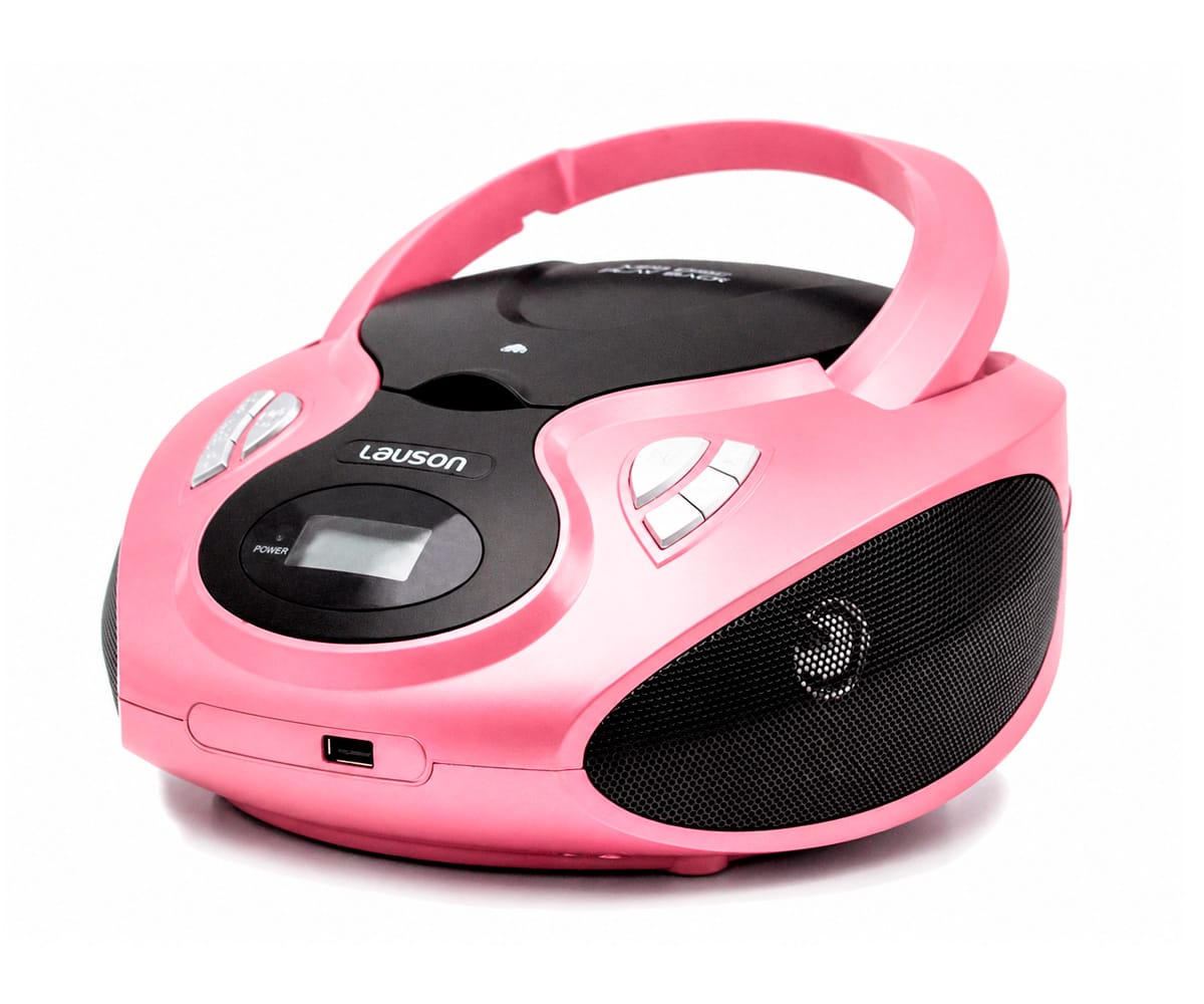 Lauson Cp738 Rosa / Reproductor Radio Cd Con Altavoces Incorporados