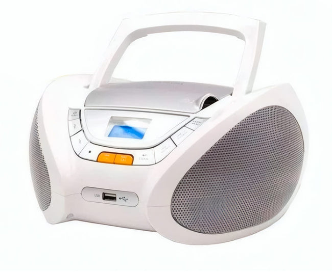 Lauson Cp750 Blanco / Reproductor Radio Cd Con Altavoces Incorporados Hover Image