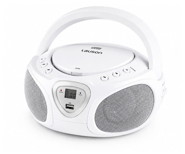 Lauson Cp751 Blanco / Reproductor Radio Cd Con Altavoces Incorporados Hover Image