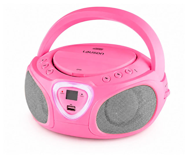 Lauson Cp753 Rosa / Reproductor Radio Cd Con Altavoces Incorporados Hover Image