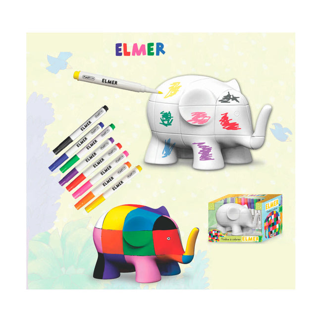 Hucha Elmer Coloring Money Box Hover Image