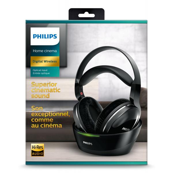 Auriculares Philips Diadema Inalámbrico 20h Negro SHD8850